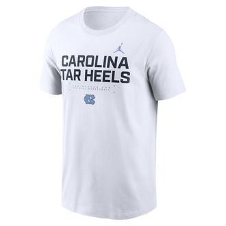 Nike Jordan Mens North Carolina Courtside Basketball Jordan Brand Dri-FIT College T-Shirt in White | 0JET10ANCN-4V1