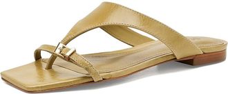 Schutz Tana Flat Womens Sandals Ecru Olive : 10.5 M, Leather