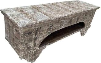 Wanderlust Deco Mueble bajo de madera artesanal 165-175x45x57h cm