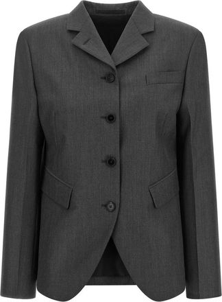 Jil Sander Jassen, Dames, Grijs, S, Wol, Formele Blazers
