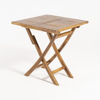 ED&Egrave;N JARD&Iacute; Mesa exterior cuadrada plegable madera de teca 70x70cm