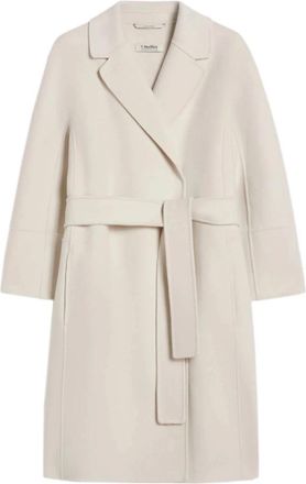 Max Mara Arona Jas - Dames - Jas met riem - Wit - M - Wol - Jassen