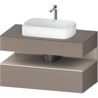 Duravit Duravit - Qatego Consola Mueble Bajo Lavabo, 1 Extra&iacute;ble, 1 Caj&oacute;n