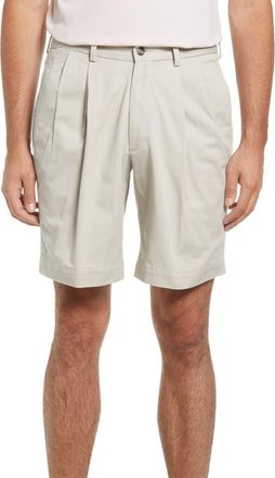 Berle Charleston Khakis Pleated Chino Shorts in Stone at Nordstrom, Size 32