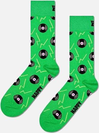Happy Socks Mens Vinyl Socks, Green