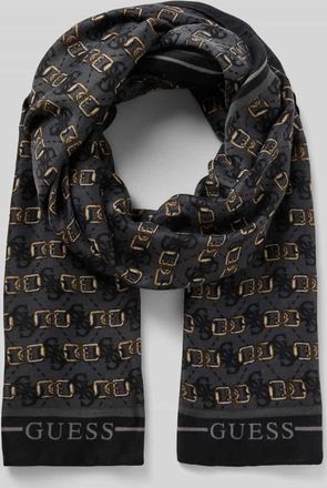 Guess Schal mit Label-Print Modell KARNILLA in Black, Gr&ouml;&szlig;e 1