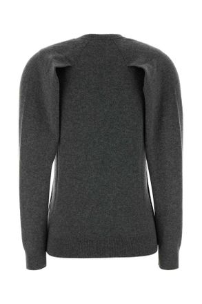 Jil Sander Womens Dark Grey Cashmere Sweater Basalt Exterior: Maglieria