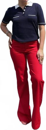Ines De La Fressange Womens Charlotte Pants In Red