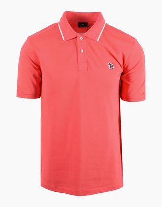 Paul Smith Mens Paul Smith PAUL SMITH REG FIT POLO DARK PINK - Size: 42