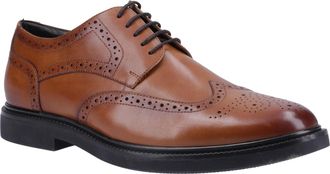 Hush Puppies Kingston Leren Heren Tan Brogues Schoenen