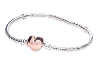 Pandora Moments Silver Bracelet - PANDORA Rose Heart