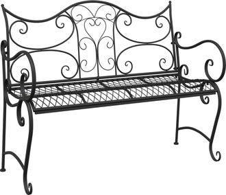 vidaXL Banco De Jard&iacute;n 2-n&uacute;mero De Plazas 114 X 56,5 X 90 Cm Acero Vidaxl