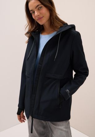 Cecil Softshelljacke CECIL, Damen, Gr. XS (36), schwarz navy blau, Softshell, Obermaterial: 90% Polyester, 10% Elasthan. Futter: 100% Polyester, unifarben, 