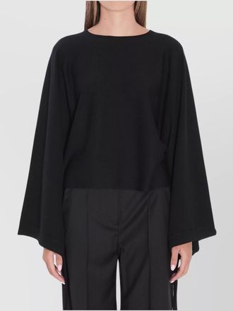Max Mara wool batwing sleeve cropped sweater
