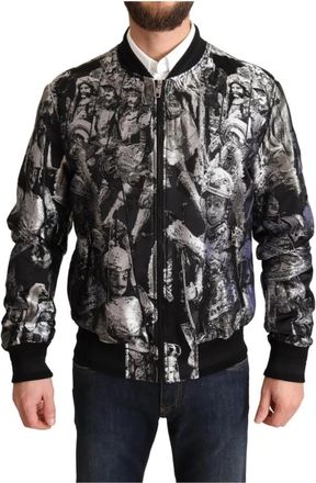 Dolce & Gabbana Blazers - Heren - Bomber jackets - Zwart - L - Nylon - Jassen