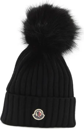 Moncler Black Knitted Beanies Cap