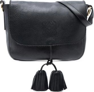 Loewe Pre-owned Cross Body Bags, female, Black, Size: ONE SIZE Pre-owned Leather Crossbody Bag