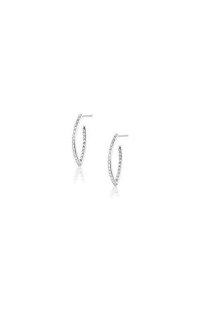Sheryl Lowe Diamond Baby Marquis Earring in Sterling Silver at Nordstrom