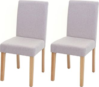 Hhg Hhg - Nunca Usado] Juego De 2 Sillas De Comedor Silla De Cocina Littau, Textil, Crema-beige, Patas Claras