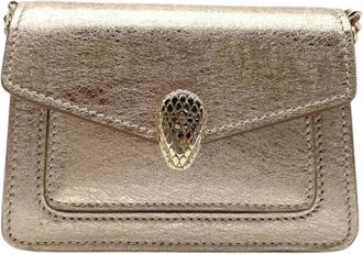 Bulgari Tweedehands leren schoudertassen - Dames - Vintage Schoudertas - Geel - ONE Size - Vintage