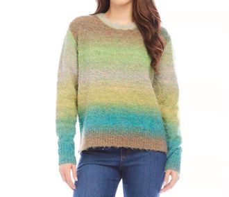Karen Kane Genna Boucle Sweater In Green