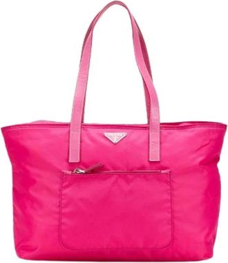 Prada Pre-owned Tote Bags, female, Pink, Size: ONE SIZE Pre-owned Vintage Tote
