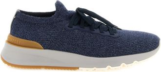 Brunello Cucinelli Blue Lace-up Sneakers