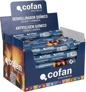 cofan Deshollinador Qu&iacute;mico Tubo 175 G Caja 30 Unid., Limpieza R&aacute;pida Y Eficaz De Chimeneas, Estufas, Fogones Y Hornos De Le&ntilde;a. Elimina Incrustaciones De Cu