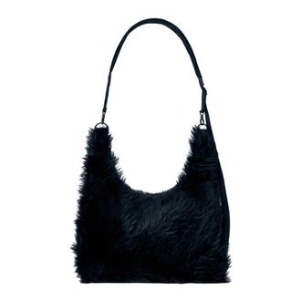 Yohji Yamamoto Borsa in pelliccia con tracolla a 3 vie - - Bags - Donna - Nero - ONE SIZE