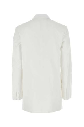 Valentino Garavani Womens Cotton Blazer White Exteiror Blazers