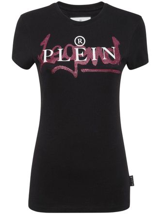 Philipp Plein T-shirt con decorazione di cristalli - Nero