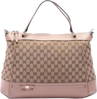 Gucci Pre-owned Mayfair Satchel - Dames - Vintage Shopper - Beige - ONE Size - Leer - Vintage