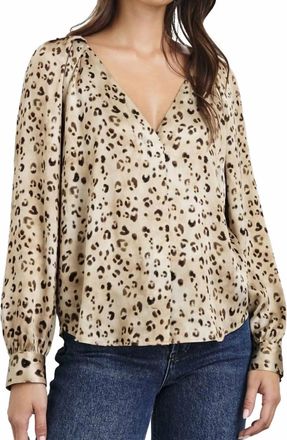 Rails Sandra Woven Top In Leopard