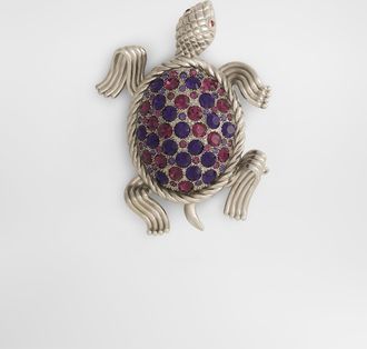 Dolce & Gabbana Sartoria Turtle-shaped Brooch - Man Bijoux Silver Metal Onesize