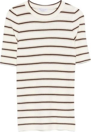 Brunello Cucinelli Striped-pattern T-shirt