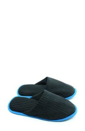 Portolano Corduroy Scuff Slipper in Black/Royal Blue at Nordstrom Rack, Size X-Large