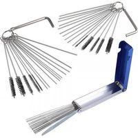 OEM Kit De Limpieza De Carburador: 20 Agujas, 13 Hilos, 10 Cepillos, 3 Herramientas De Limpieza. - Crezuo