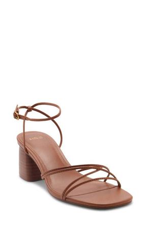 Mango Ankle Strap Sandal in Leather at Nordstrom, Size 9Us
