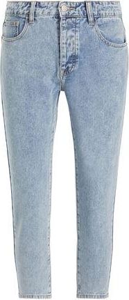 8 by YOOX BLEACHED TAPERED DENIM PANTS