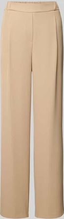 Jake*s Straight Leg Stoffhose mit Bundfalten in Sand, Gr&ouml;&szlig;e 44