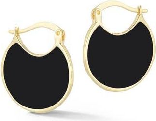 Chloe and Madison Enamel Hoop Earrings in Gold at Nordstrom Rack