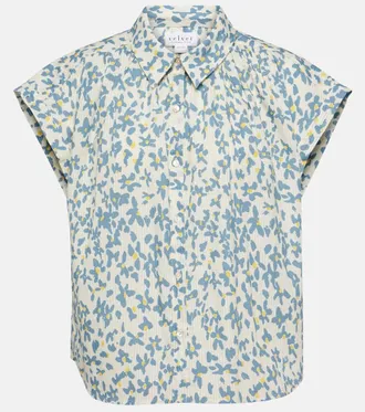 Velvet Paulette floral cotton blouse
