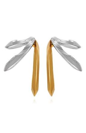 Vince Camuto Two-Tone Hoop Earrings in Gold Tone at Nordstrom Rack