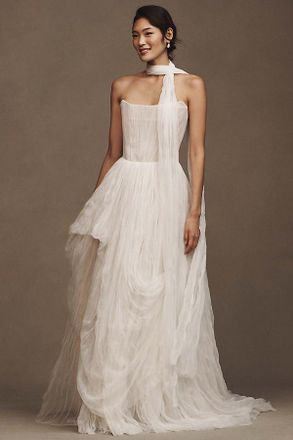 Watters Reko Strapless Corset Wedding Gown