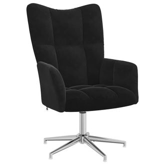 vidaXL Sill&oacute;n De Relax De Terciopelo Negro Vidaxl