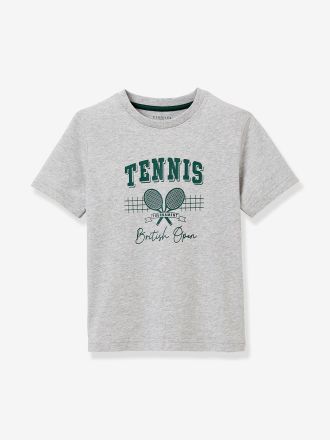 Cyrillus T-Shirt Kinder CYRILLUS aus Bio-Baumwolle grau meliert