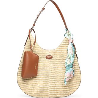 Anne Klein Woven Hobo Shoulder Bag in Hazelnut at Nordstrom Rack