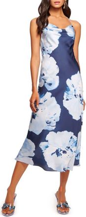 Ramy Brook Avery Floral Slipdress in Spring Navy Watercolor at Nordstrom Rack, Size Small