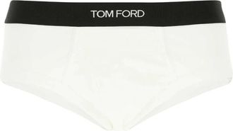 Tom Ford Witte Stretch Katoenen Slip Ondergoed - Heren - Onderbroek - Wit - L - Katoen - Ondergoed
