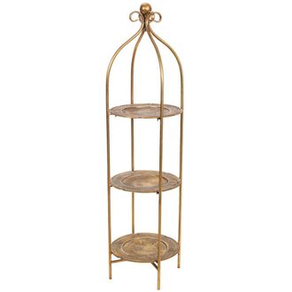Wanderlust Deco Estanter&iacute;a de metal dorada 36x36x134 cm